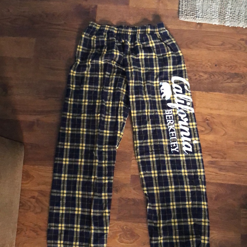 Cal Berkeley checkered pajama pants